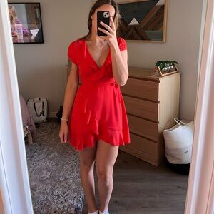 Aritzia Red Dress- 4